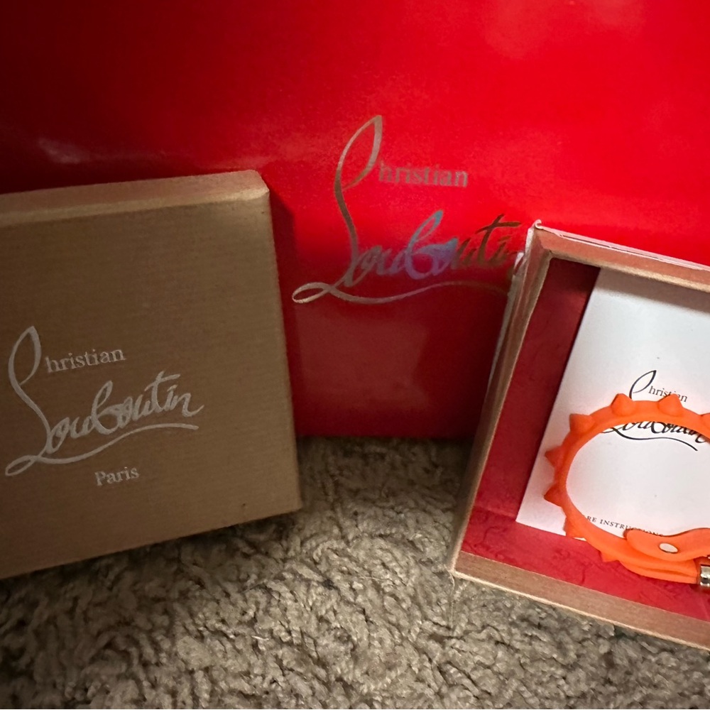 Christian Louboutin Spiked Orange Bracelet - Picture 8 of 8